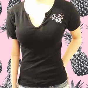 Vintage women’s black vans short sleeve shirt